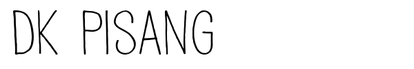 DK Pisang font preview